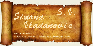 Simona Vladanović vizit kartica